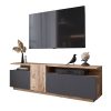 176 000054 14 Nightstand Johana pakoworld black-oak 45x40x50cmIndoor furniture > Bedside tables