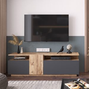 176 000054 2 11 TV stand Elana pakoworld sonoma-anthracite 150x29.5x46.3cmIndoor furniture > TV stands