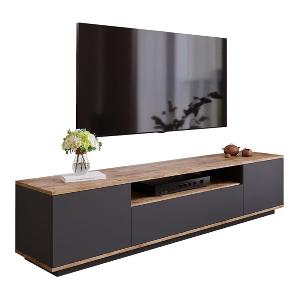 176 000056 1 TV cabinet Soren pakoworld sonoma-anthracite 180x44.5x44.6cmIndoor furniture > TV stands