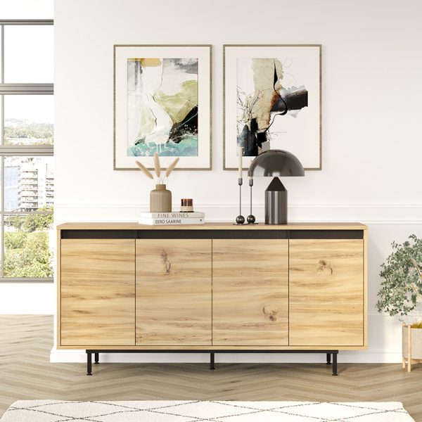 176 000121 3 5 Sideboard Jethro pakoworld sonoma-wenge 160x44.5x75.5cmIndoor furniture > Buffets