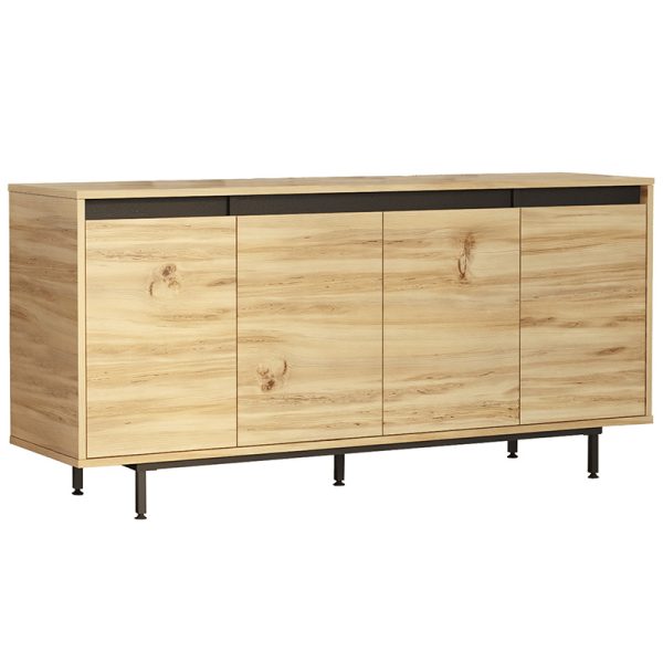 176 000121 8 Sideboard Jethro pakoworld sonoma-wenge 160x44.5x75.5cmIndoor furniture > Buffets