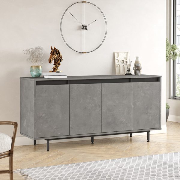 176 000122 2 5 Sideboard Jethro pakoworld antique anthracite-wenge160x44.5x75.5cmIndoor furniture > Buffets