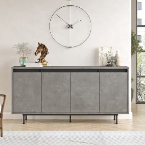 176 000122 3 5 Sideboard Jethro pakoworld antique anthracite-wenge160x44.5x75.5cmIndoor furniture > Buffets