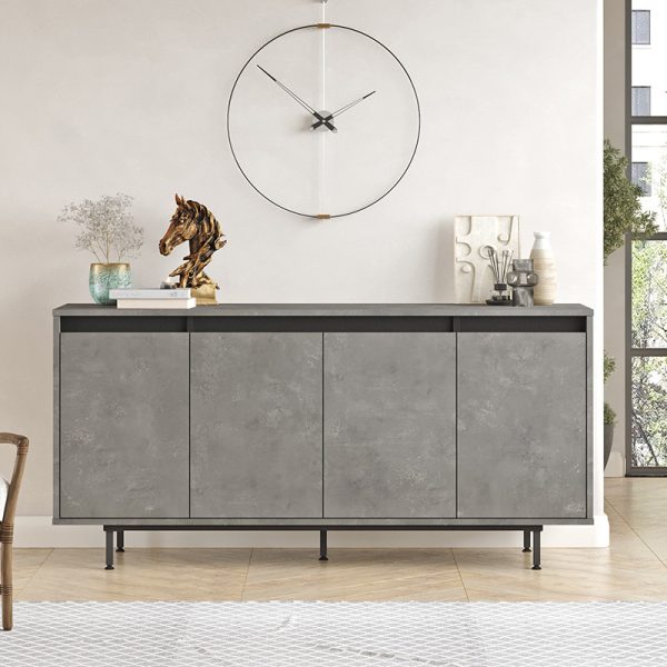 176 000122 3 5 Sideboard Jethro pakoworld antique anthracite-wenge160x44.5x75.5cmIndoor furniture > Buffets