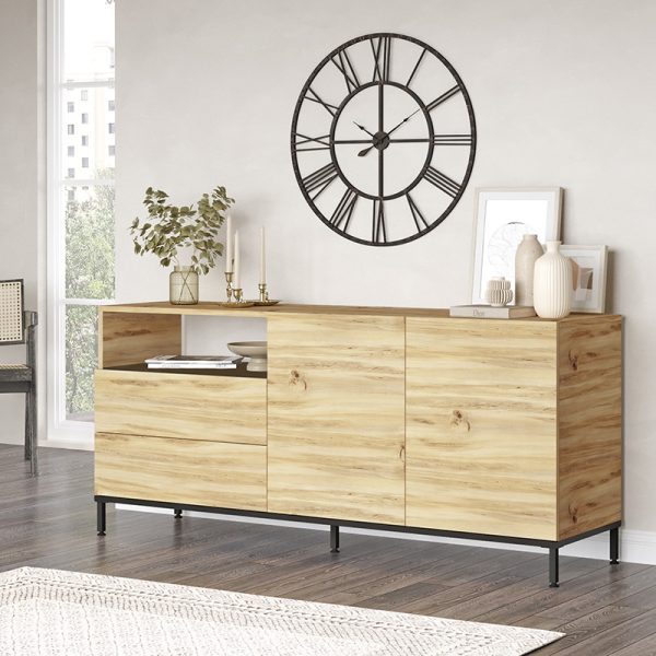 176 000124 3 2 Sideboard Evaluate pakoworld sonoma-wenge 170x46.5x75.5cmIndoor furniture > Buffets