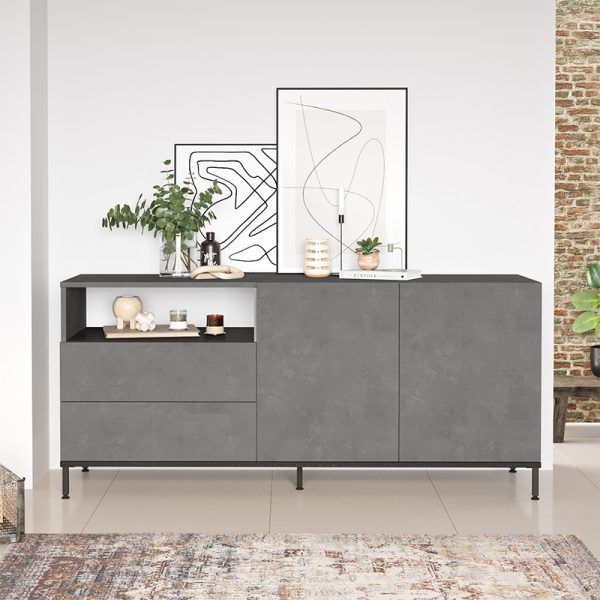 176 000125 2 2 Sideboard Evaluate pakoworld antique antique-wenge 170x46.5x75.5cmIndoor furniture > Buffets