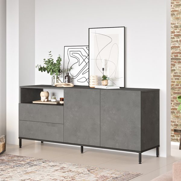 176 000125 3 2 Sideboard Evaluate pakoworld antique antique-wenge 170x46.5x75.5cmIndoor furniture > Buffets