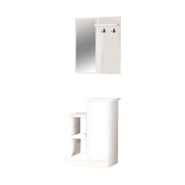 176 000135 5 Entrance unit Wizbo pakoworld melamine white 61x37x82.5cmIndoor furniture > Entrance furniture