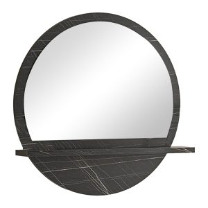176 000173 6 Breda pakoworld melamine mirror in anthracite marble shade 49x6x49cmIndoor furniture > Home organization > Bathroom > Mirrors
