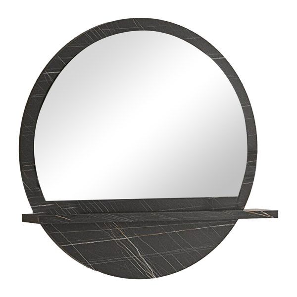 176 000173 6 Breda pakoworld melamine mirror in anthracite marble shade 49x6x49cmIndoor furniture > Home organization > Bathroom > Mirrors
