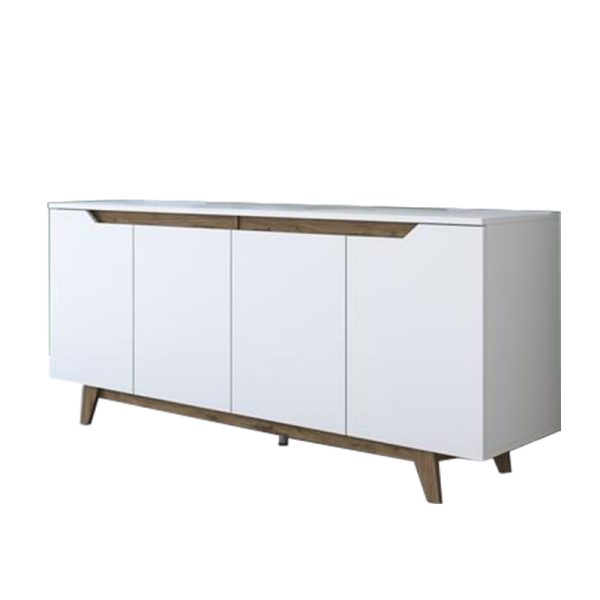 182 000004 6 Buffet Rafaelo pakoworld walnut-white 180x45x78,5cmIndoor furniture > Buffets