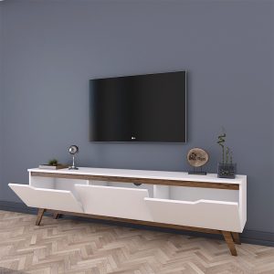 182 000008 2 11 TV unit Kasandra pakoworld white walnut 180x35x48,5cmIndoor furniture > TV stands