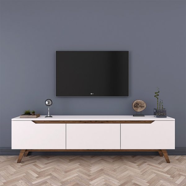 182 000008 3 11 TV unit Kasandra pakoworld white walnut 180x35x48,5cmIndoor furniture > TV stands
