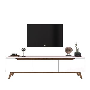182 000008 4 11 TV unit Kasandra pakoworld white walnut 180x35x48,5cmIndoor furniture > TV stands