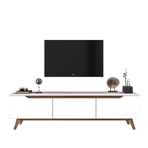 182 000008 4 11 TV unit Kasandra pakoworld white walnut 180x35x48,5cmIndoor furniture > TV stands