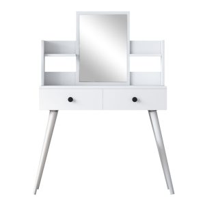 182 000037 2 6 Dressing table with mirror Rainy pakoworld white 90x38.2x111.8cmIndoor furniture > Drawers-consoles