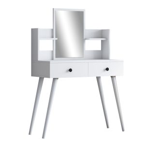 182 000037 9 Dressing table with mirror Rainy pakoworld white 90x38.2x111.8cmIndoor furniture > Drawers-consoles