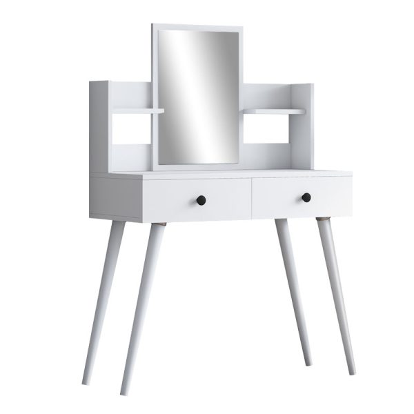 182 000037 9 Dressing table with mirror Rainy pakoworld white 90x38.2x111.8cmIndoor furniture > Drawers-consoles