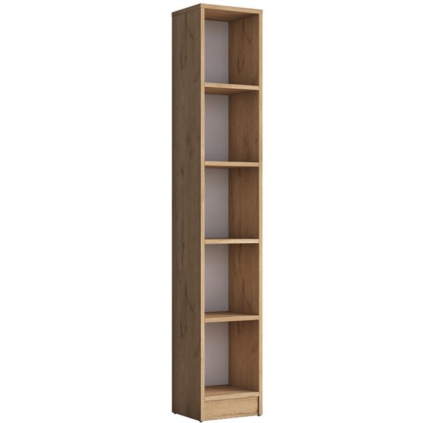 182 000063 Bookcase Goldie pakoworld walnut-white 30x25x170 cmIndoor furniture > Bookshelves