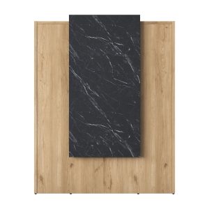 182 000069 4 Reception desk Zowel pakoworld melamine natural-black marble 90x40x110cmOffice furniture > Reception