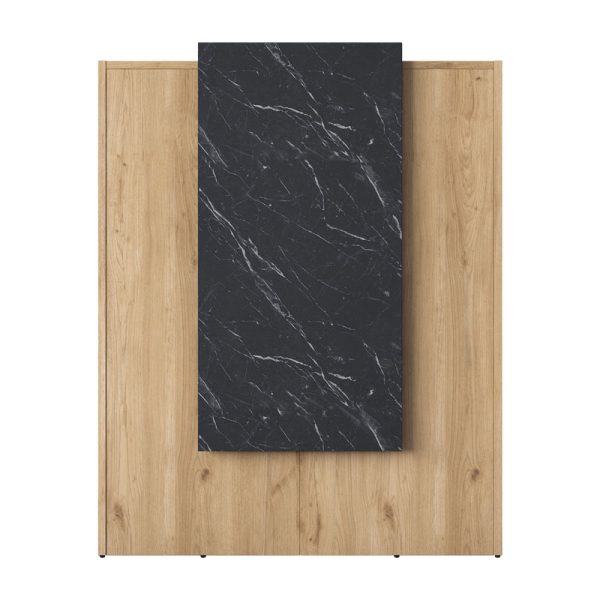 182 000069 4 Reception desk Zowel pakoworld melamine natural-black marble 90x40x110cmOffice furniture > Reception