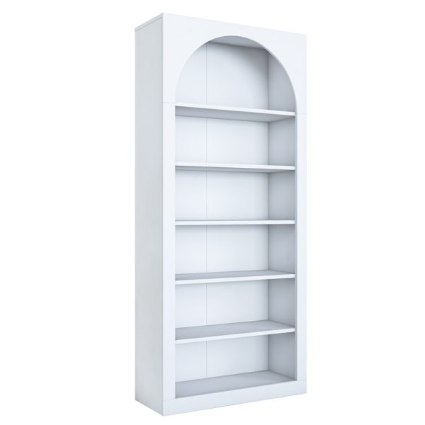 182 000078 Bookcase Zoel pakoworld white melamine 80x31.5x180cmIndoor furniture > Bookshelves