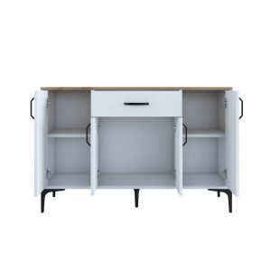 182 000092 3 Buffet Ubron pakoworld white-walnut melamine 120x40x78.6cmIndoor furniture > Buffets