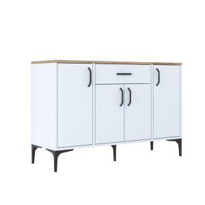 182 000092 Buffet Ubron pakoworld white-walnut melamine 120x40x78.6cmIndoor furniture > Buffets