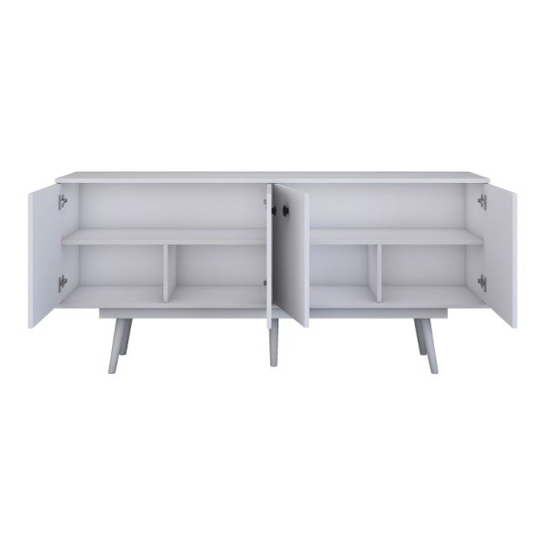 182 000098 4 2 Buffet Salonde pakoworld white melamine-white pp leg 180x40x82.6cmIndoor furniture > Buffets