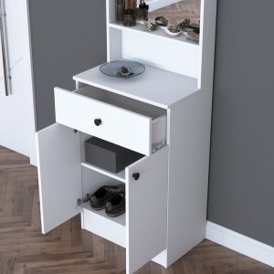 182 000102 2 2 Entrance furniture Rockder pakoworld white melamine 60x35.5x182.8cmIndoor furniture > Entrance furniture