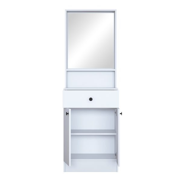 182 000102 4 2 Entrance furniture Rockder pakoworld white melamine 60x35.5x182.8cmIndoor furniture > Entrance furniture