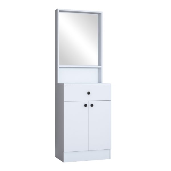 182 000102 5 Entrance furniture Rockder pakoworld white melamine 60x35.5x182.8cmIndoor furniture > Entrance furniture
