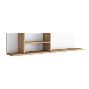 182 000111 4 4 Work desk-library Lotek pakoworld in walnut-white shade 120x45x161.8cmIndoor furniture > Bookshelves
