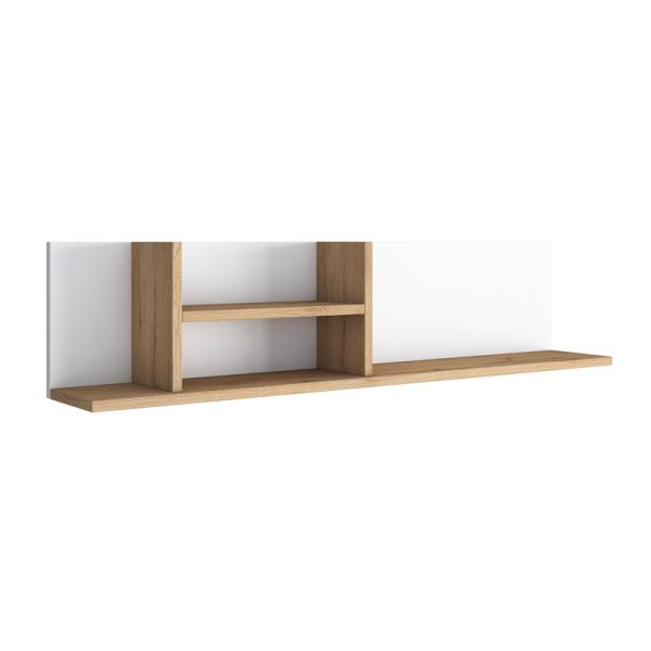 182 000111 4 4 Work desk-library Lotek pakoworld in walnut-white shade 120x45x161.8cmIndoor furniture > Bookshelves