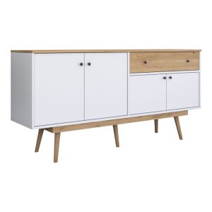 182 000112 5 Buffet Satava pakoworld pp in white-walnut color 180x45x87.60cmIndoor furniture > Buffets