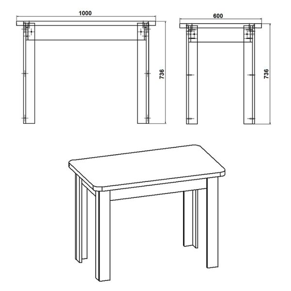184 000011 3 8 Dining table Celeste pakoworld white table 100x60x73.5cmIndoor furniture > Dining Tables