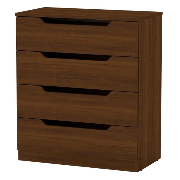 184 000050 5 Chest of 4 drawers Azenor pakoworld walnut 72x38x83cmIndoor furniture > Drawers-consoles