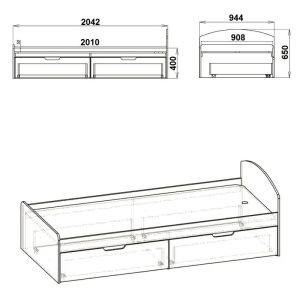 184 000075 2 3 Regan pakoworld white bed storage space 90x200cmIndoor furniture > Beds