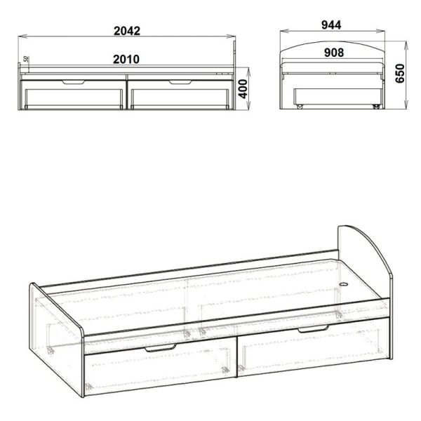 184 000075 2 3 Regan pakoworld white bed storage space 90x200cmIndoor furniture > Beds
