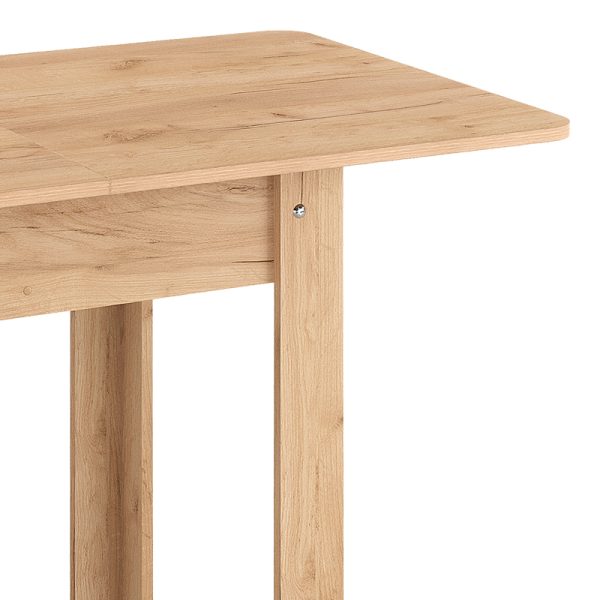 184 000097 3 3 Dining table Quiin pakoworld expandable melamine in oak color 120-174x70x73.5cmIndoor furniture > Dining Tables