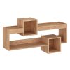 184 000105 8 Symeli pakoworld coffee table set of 2 black metal and melamine in natural colorIndoor furniture > Coffee tables