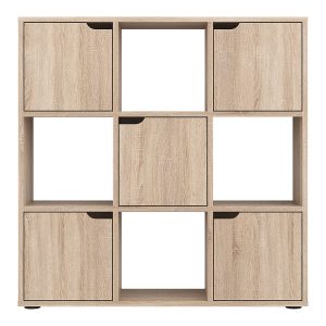 184 000112 2 7 Bookcase Bookel pakoworld in sonoma color 88.5x27.5x89.3cmIndoor furniture > Bookshelves