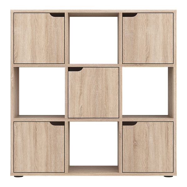 184 000112 2 7 Bookcase Bookel pakoworld in sonoma color 88.5x27.5x89.3cmIndoor furniture > Bookshelves