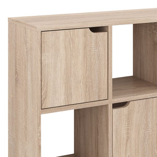 184 000112 3 7 Bookcase Bookel pakoworld in sonoma color 88.5x27.5x89.3cmIndoor furniture > Bookshelves