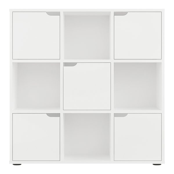 184 000113 2 3 Bookcase Bookel pakoworld in white color 88.5x27.5x89.3cmIndoor furniture > Bookshelves