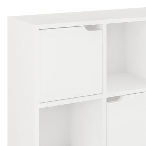 184 000113 3 3 Bookcase Bookel pakoworld in white color 88.5x27.5x89.3cmIndoor furniture > Bookshelves