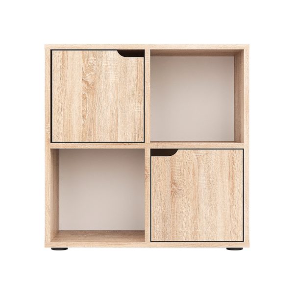 184 000114 2 3 Bookcase Bookel pakoworld in sonoma color 59.6x27.5x60.4cmIndoor furniture > Bookshelves