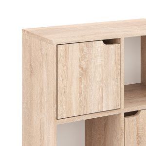 184 000114 3 3 Bookcase Bookel pakoworld in sonoma color 59.6x27.5x60.4cmIndoor furniture > Bookshelves