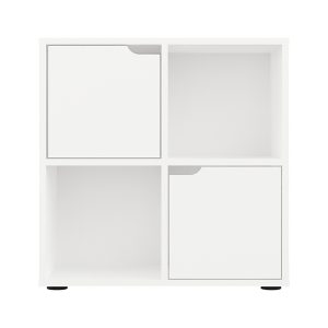 184 000115 2 5 Bookcase Bookel pakoworld in white color 59.6x27.5x60.4cmIndoor furniture > Bookshelves