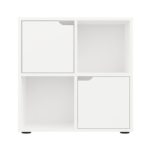 184 000115 2 5 Bookcase Bookel pakoworld in white color 59.6x27.5x60.4cmIndoor furniture > Bookshelves